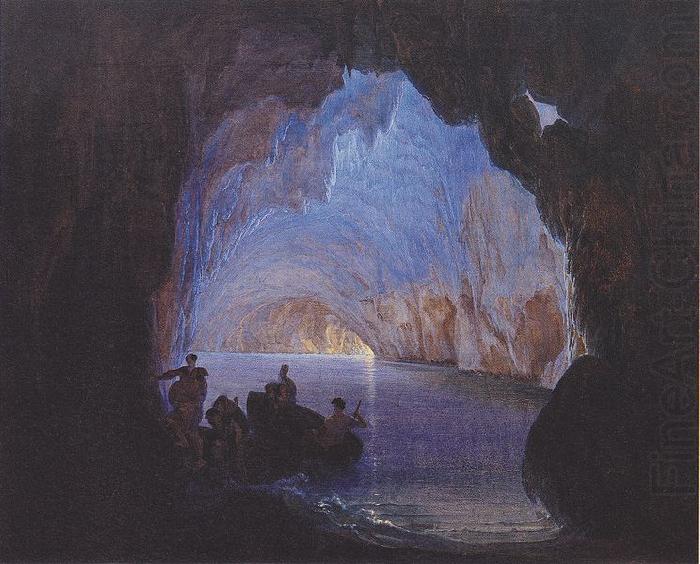 The Blue Grotto of Capri, Heinrich Jakob Fried